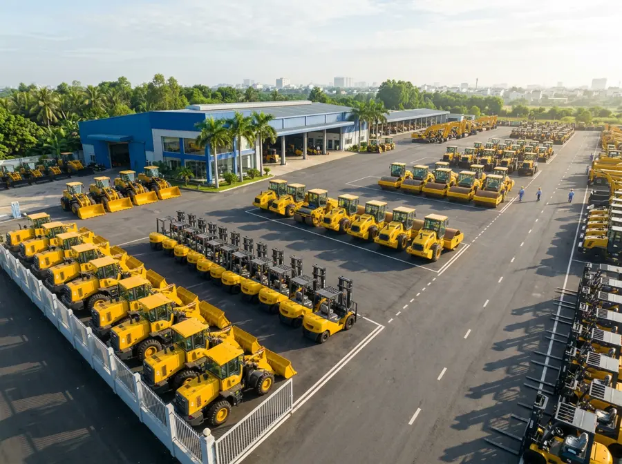 Bãi xe thiết bị công trình Hoằng Giai